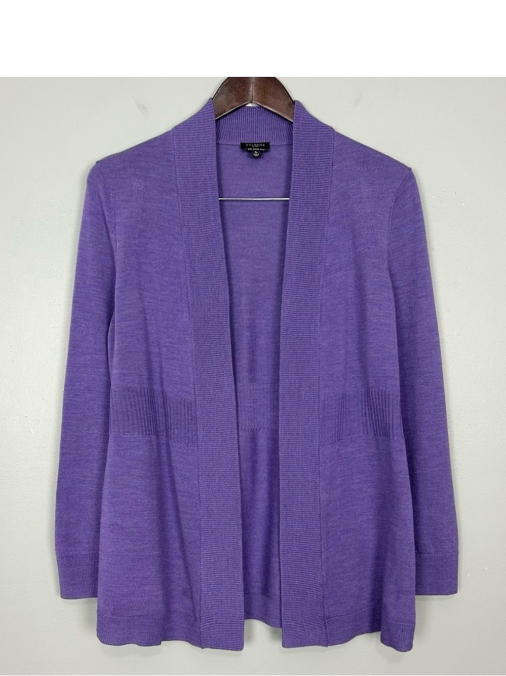 Talbots Merino Wool Cardigan Sweater Women’s Sz S Petite Open Front Lightweight